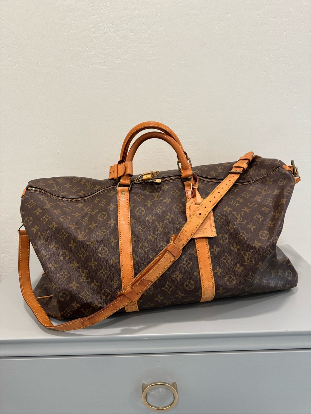 *FIRM* Louis Vuitton bandouliere Keepall 60 Monogram Travel Duffel